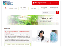 Tablet Screenshot of ccas-ratp.fr